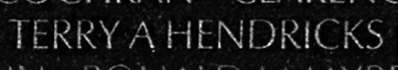hendricks's name inscribed on the Wall
